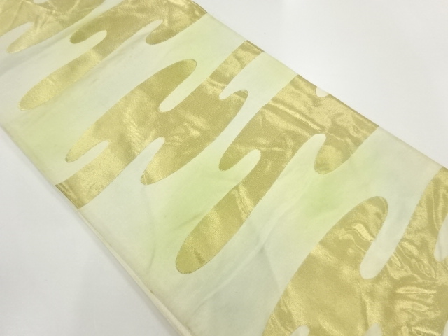 アンティーク　ヱ霞模様織出し袋帯（材料）